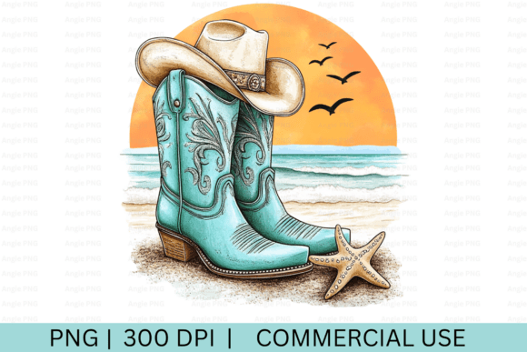 Coastal Cowgirl Boots Graphics for Crafts