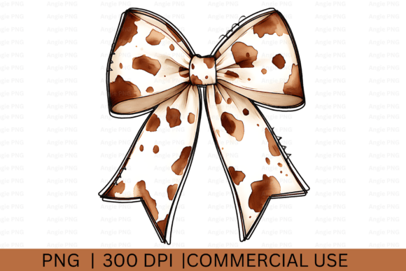 Cow Coquette Bow Graphics for Crafts