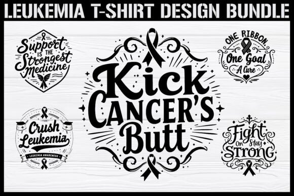 Leukemia Awareness T-Shirt Design Bundle: Graphics for Crafts & Cause