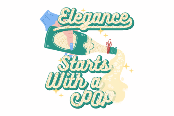 New Year Elegance Pop Graphics for Crafts