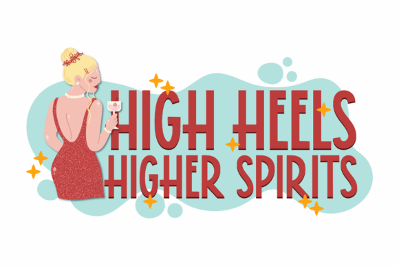 New Year Higher Spirits Graphics for Crafts