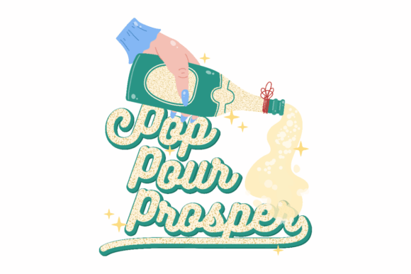 New Year Pop Prosper Graphics for Crafts
