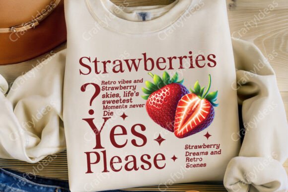 Strawberry Shirt Graphics for Crafts