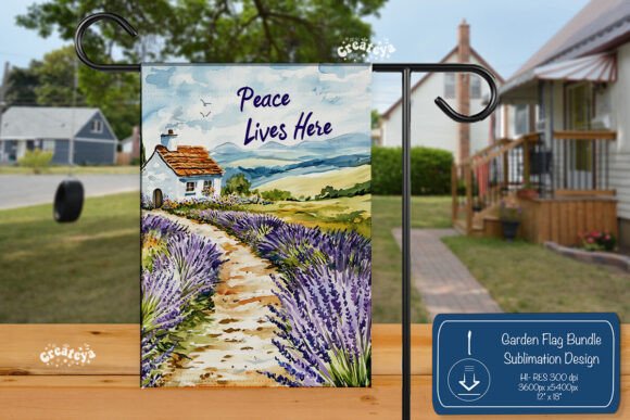Summer Garden Flag Graphics for Crafts