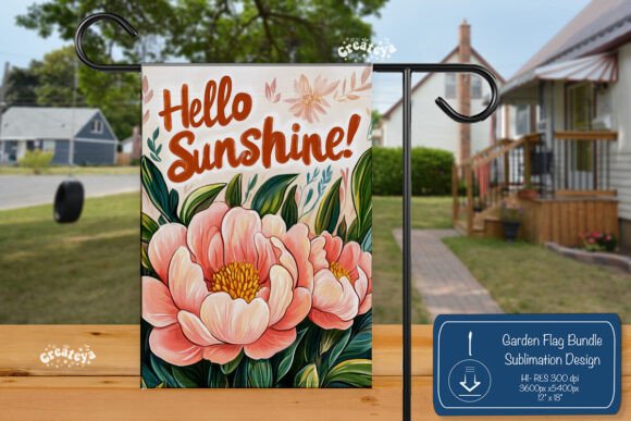 Summer Garden Flag Graphics for Crafts