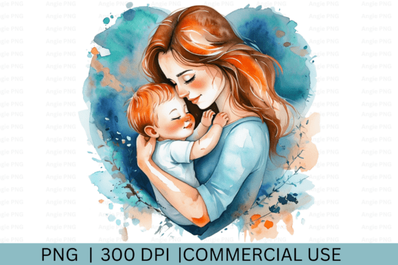 Watercolor Baby Shower Graphics for Crafts