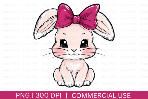 Watercolor Easter Bunny PNG
